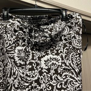 LOFT Brown and White Floral Top